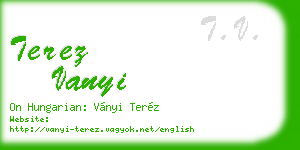 terez vanyi business card